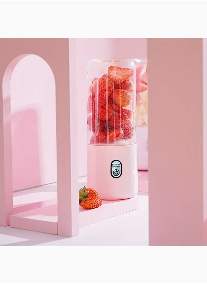 Zeemey - Portable Juicer Blender, USB Rechargeable Personal Juice to Go Fruit Juicer Cup Mini Blender for Shakes and Smoothies,Multifunctional Mini Fruit and Vegetable Blender for Home and Office Use (White) - Image 1