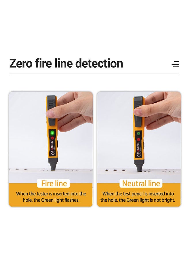 VD806 Electric Voltage Tester Multifunctional Non-contact Pen Tester AC/DC Voltage Detector Electric Continuity Battery Test Pencil with Sound Light Alarm