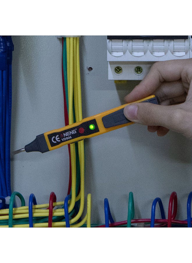 VD806 Electric Voltage Tester Multifunctional Non-contact Pen Tester AC/DC Voltage Detector Electric Continuity Battery Test Pencil with Sound Light Alarm