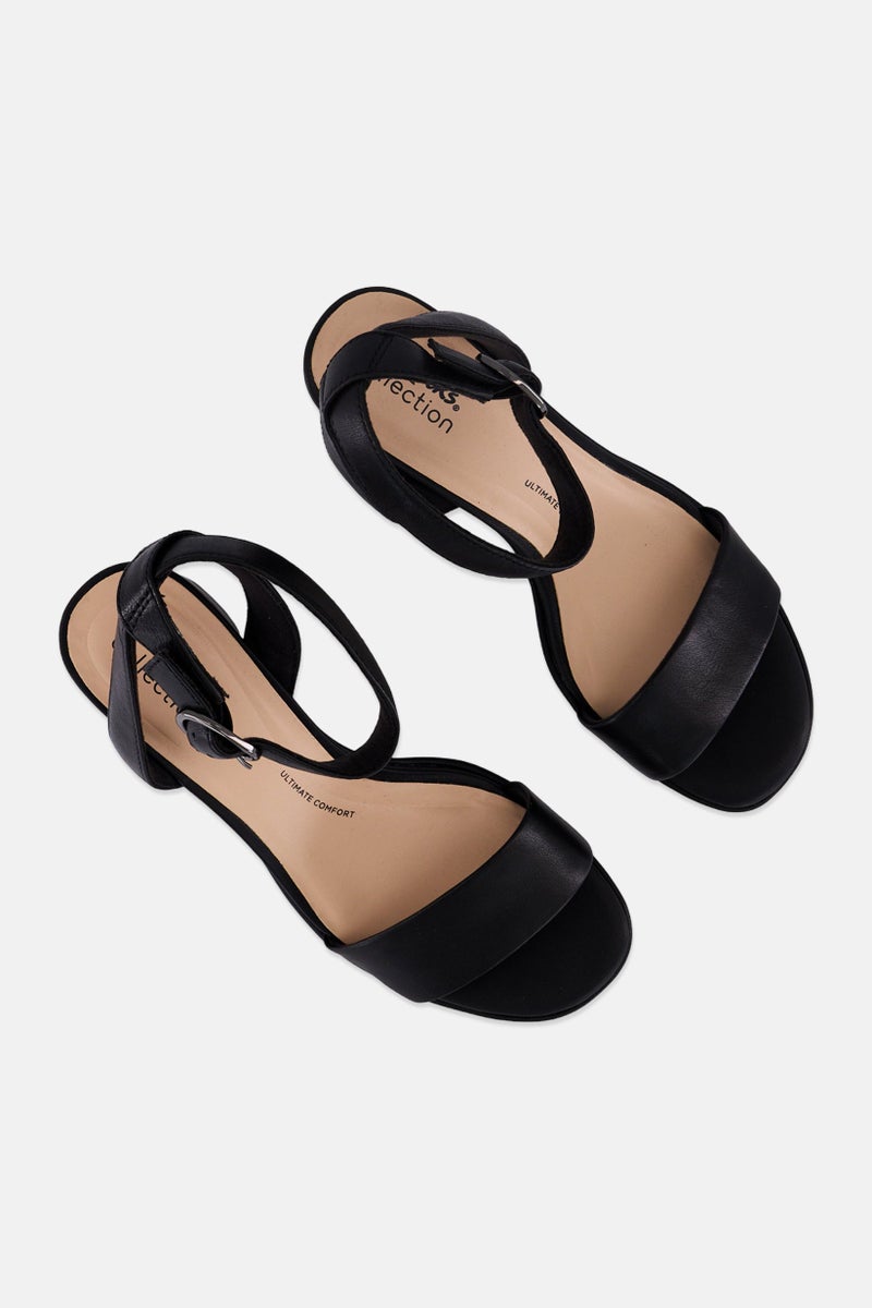 clarks Women Ambrylyn Bay Adjustable Buckle Closure Sandals, Black - Image 4