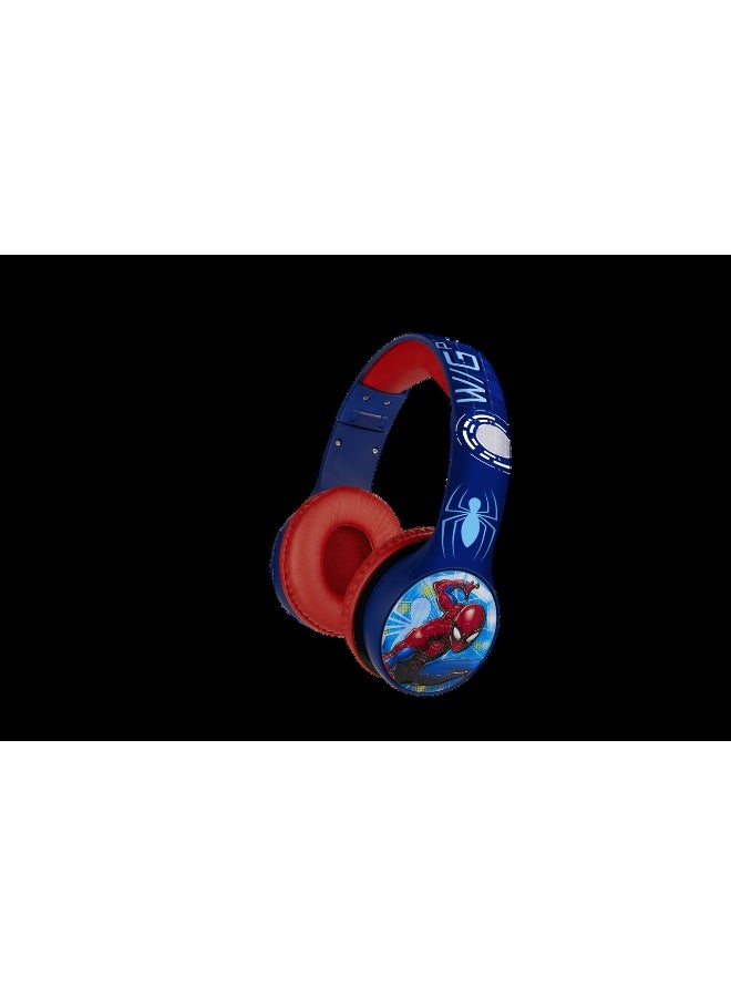 SMD Marvel Spider-Man Bluetooth Padded Headphones with dB Switch | Wireless kids headphones with Spider-Man design, soft cushions, adjustable headband, and volume control switch for safe listening - Image 1