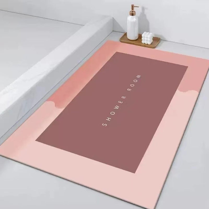 Soft Diatomaceous Earth Absorbent Mat, Non-Slip, Quick-Drying Floor Mat, Simple Bathroom Door Mat, Stain-Resistant And Easy To Clean - Image 1