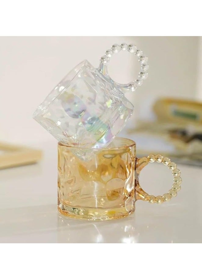 Spaceshoop Large Glass Cup for Hot and Cold Drinks, Soup Cup, Double Duty, with Handle, Perfect for Coffee, Tea, Milk 320ML - Image 2