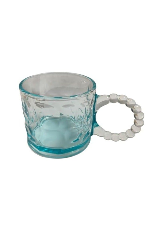 Spaceshoop Large Glass Cup for Hot and Cold Drinks, Soup Cup, Double Duty, with Handle, Perfect for Coffee, Tea, Milk 320ML - Image 1