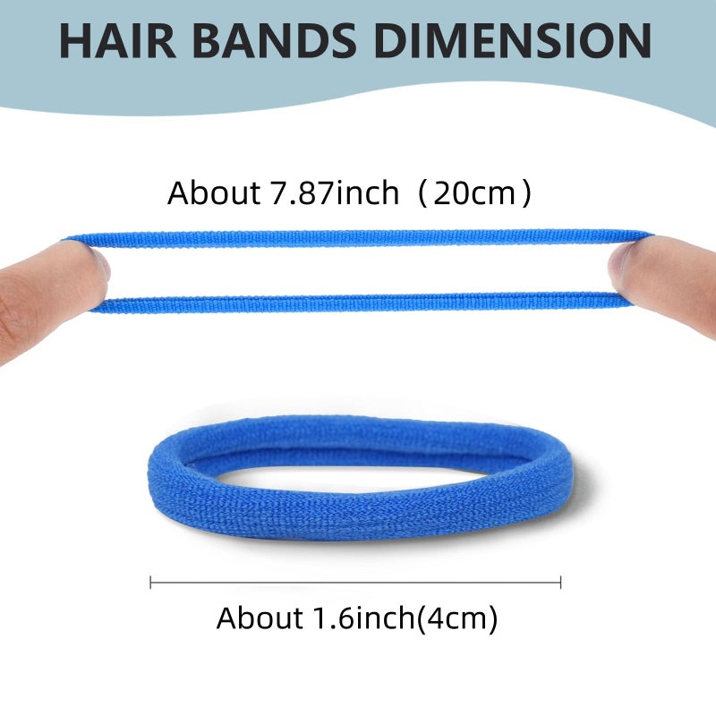 FVOLREM 100 PCS Hair Accessories: No Damage Seamless Ponytail Holders, Elastics and Bands for Thick Hair - For Girls & Women (Multicolor) - Image 2