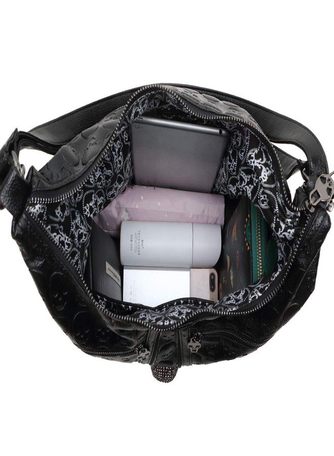 FiveloveTwo 3Ways Handbag and Purse for Women Punk Skull Tote Satchel Top-handle Shoulder Bag Backpack - Image 5