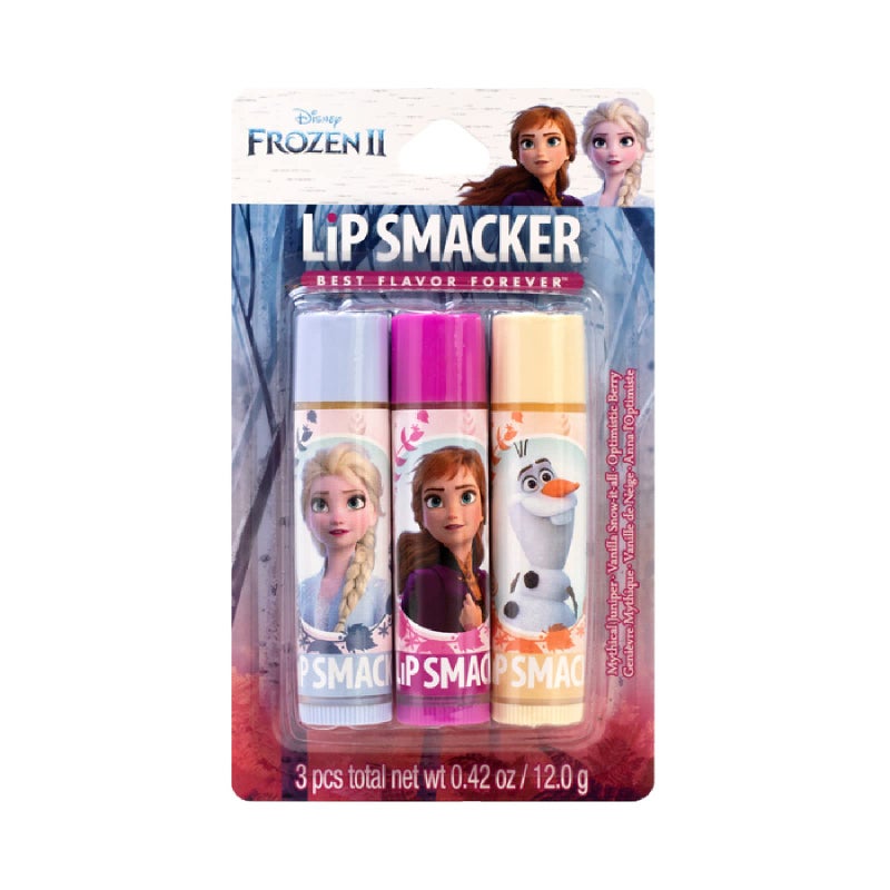 Lip Smackers Disney Frozen 2 Flavored Lip Balm - Moisturizing, Soothing Trio Mythical Juniper, Vanilla Snow-it-all, & Optimistic Berry - Image 1