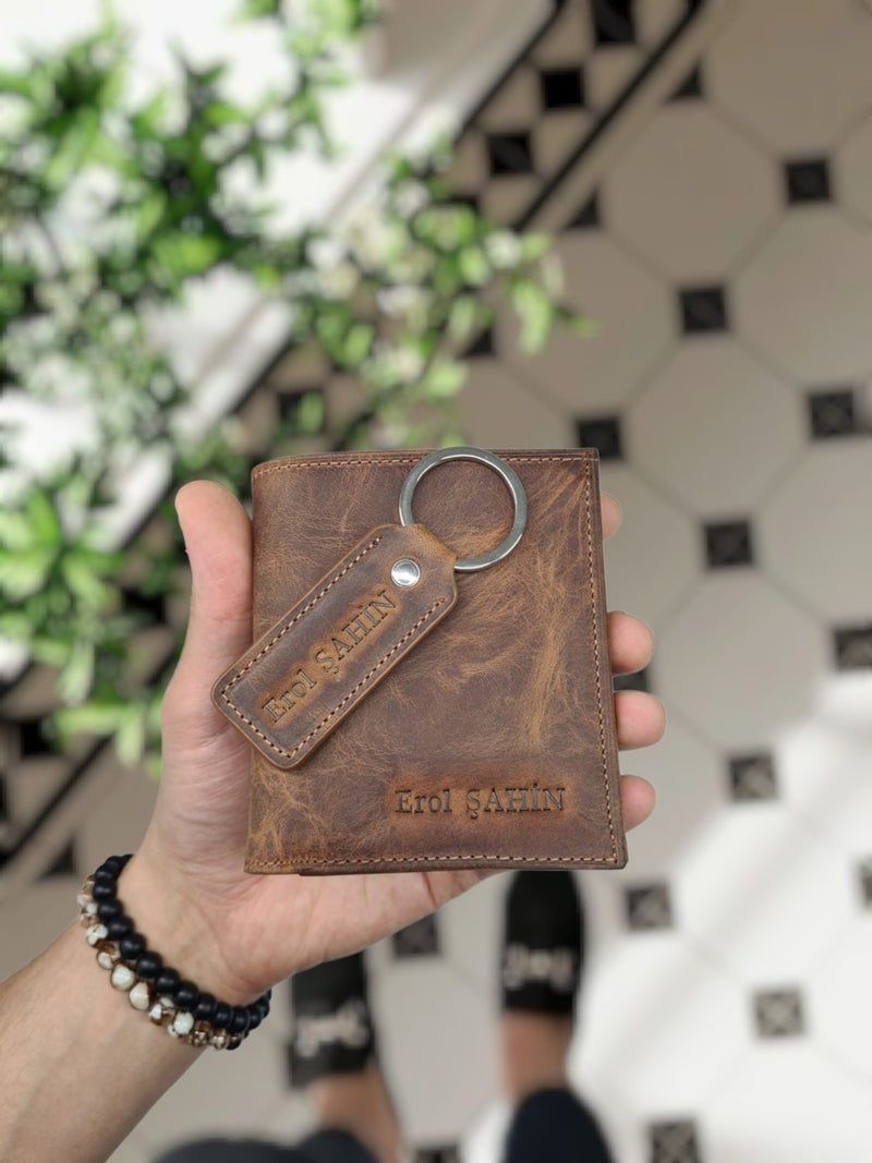 VISSO 111 Leather Personalized Wallet with Coin Pocket Leather Bag  - Image 1