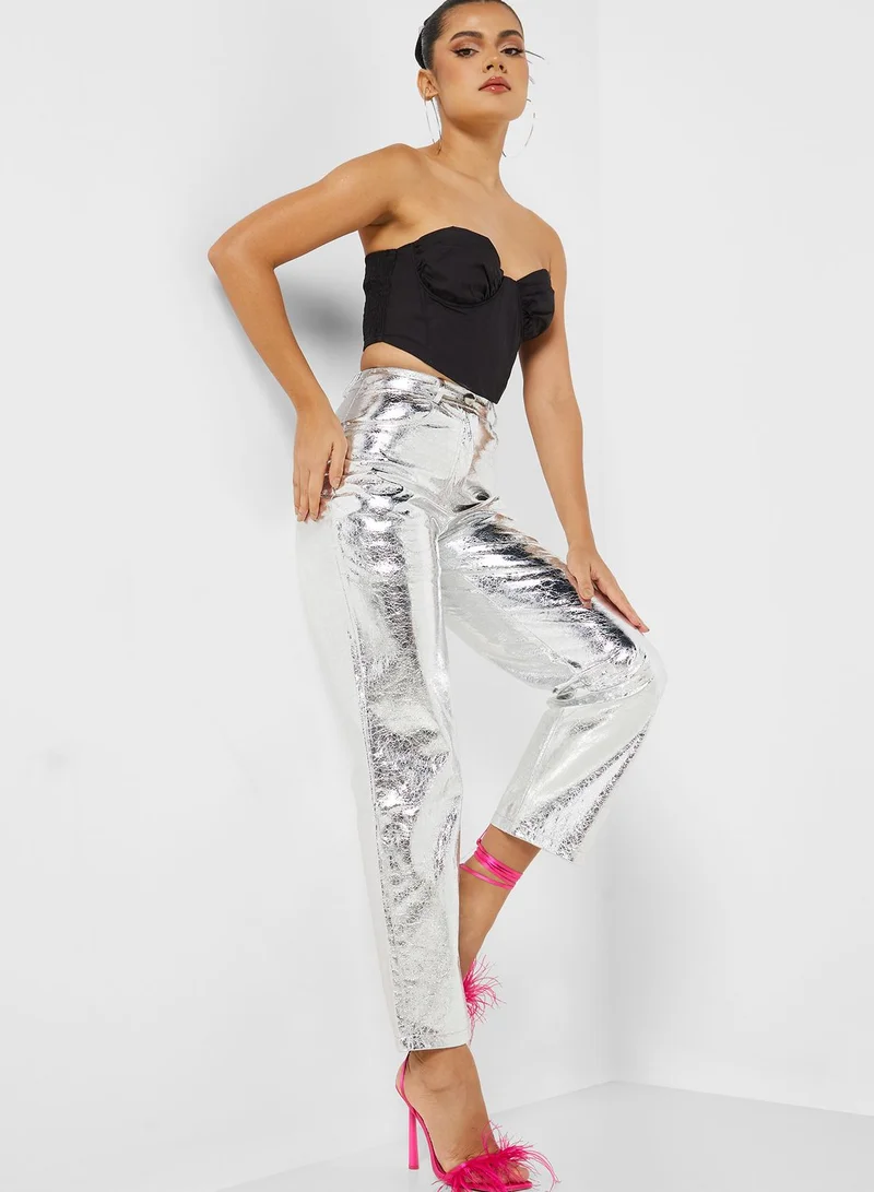 Amy Lynn High Waist Pocket Detail Pants