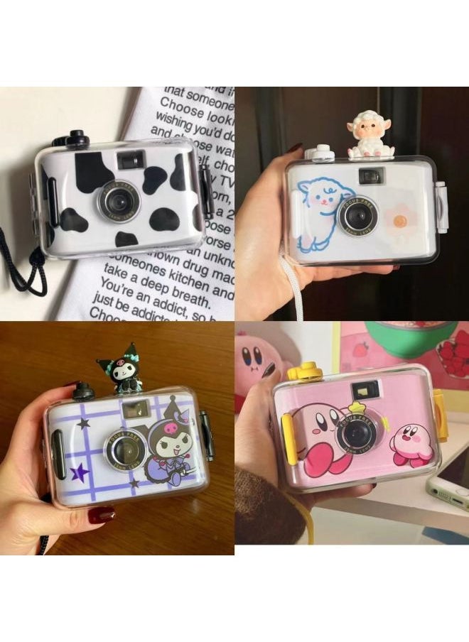 Generic Polaroid Photo Paper Mini Birthday Gift Film Camera Non-Polaroid Girl Girlfriends Practical Gift For Girlfriend-Body Color:Perspective Green Camera +8 Color Film + Waterproof Shell  - Image 2