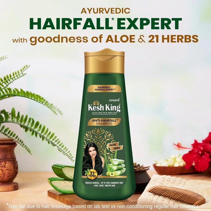 KESH KING Anti Hairfall Shampoo | with 21 Ayurvedic Herbs & Aloe Vera | Provides Healthy Nourished Scalp | for Shiny & Smooth Hair | 6.76 Fl Oz/200ml - Image 3