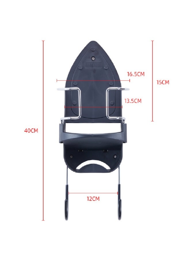 Soofam Ironing Board Hanger, 15 cm Width Wall Mount With Heat Resistant Iron Rack and Hooks for Home Bathroom - Image 3