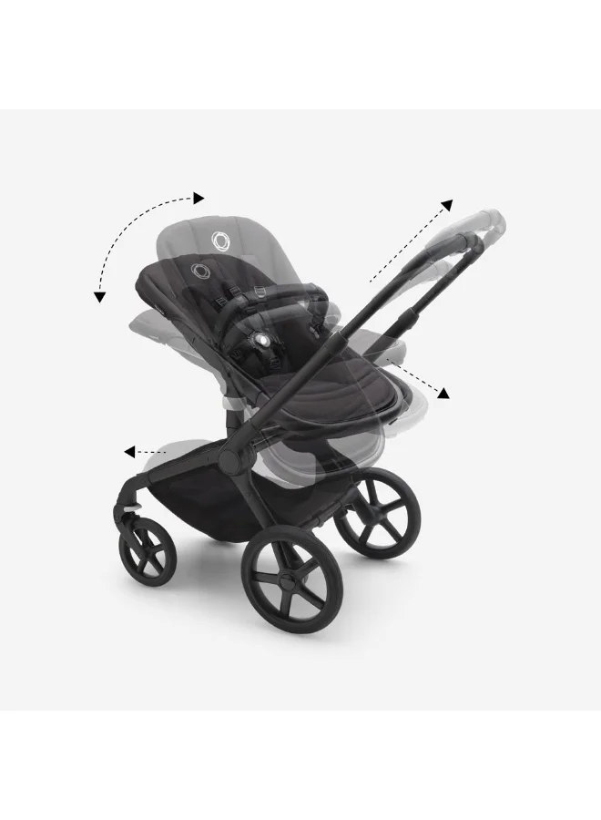 Bugaboo Fox 5 All - Terrain Stroller, 2 - In - 1 Baby Stroller With Full Suspension, Easy Fold, Spacious Bassinet, Extendable Toddler Seat, One - Handed Maneuver Ability (Graphite - Stormy Blue)