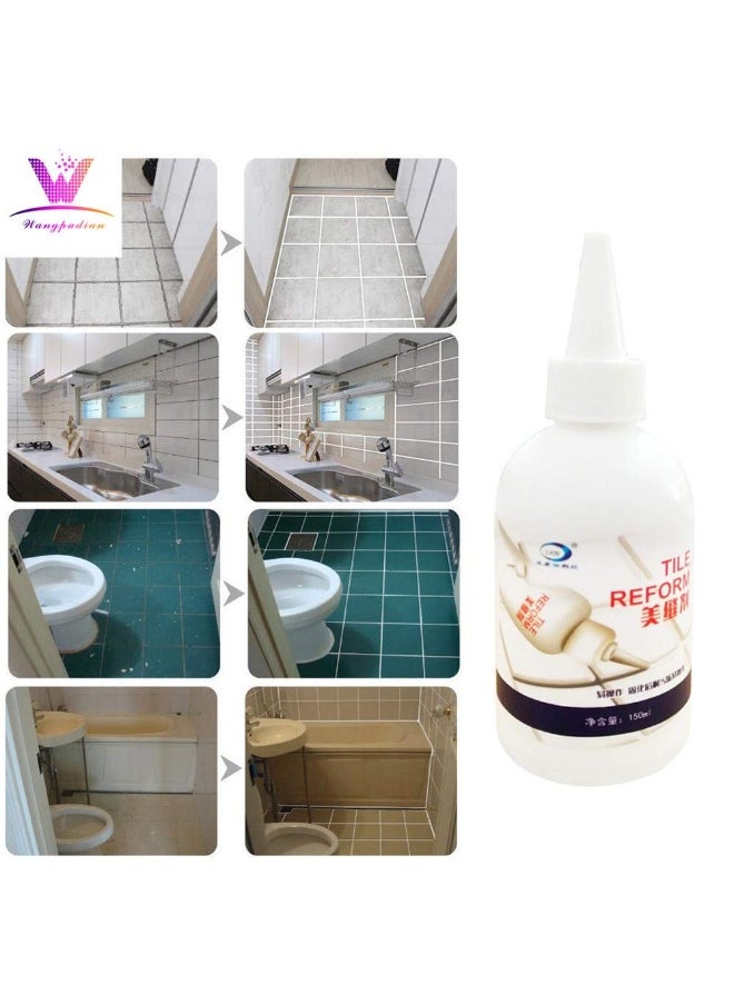 Generic Tile Reform, 150ml White Grout Tiling Tile Repair, Restore The Look of Tile Grout Lines, Gap Refill Reform Sealant  - Image 4