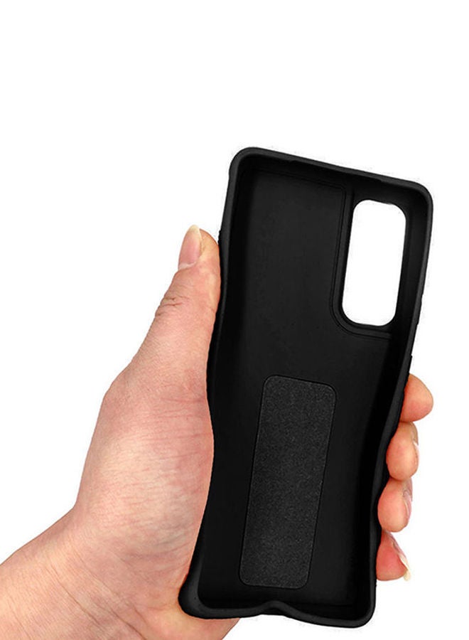 NIBEMINENT 9H Tempered Glass Screen Protector With Silicone Protective Case Cover For Samsung Galaxy S21 Plus 5G Black/Clear - Image 3