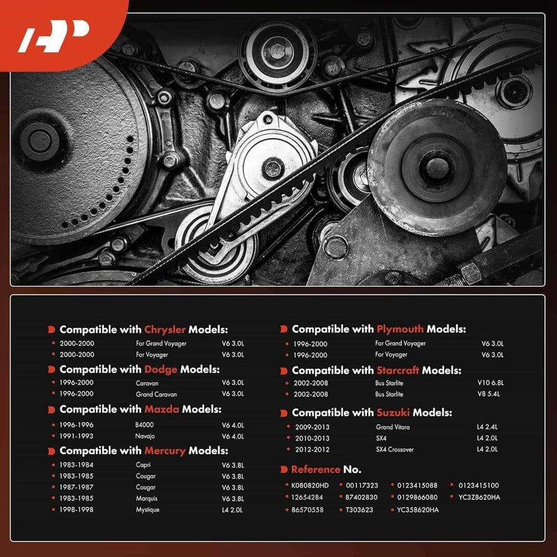 A-Premium Engine Serpentine Drive Belt for Dodge, Ford, Suzuki, Chrysler, Mazda, Mercury - Image 3