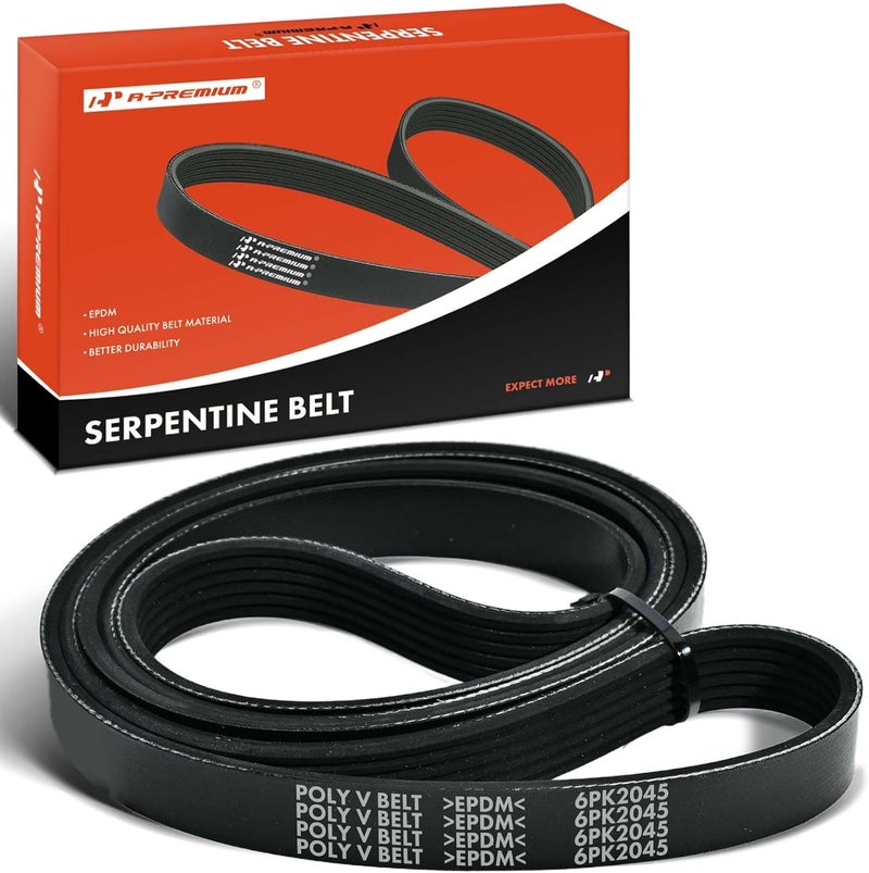 A-Premium Engine Serpentine Drive Belt for Dodge, Ford, Suzuki, Chrysler, Mazda, Mercury - Image 1
