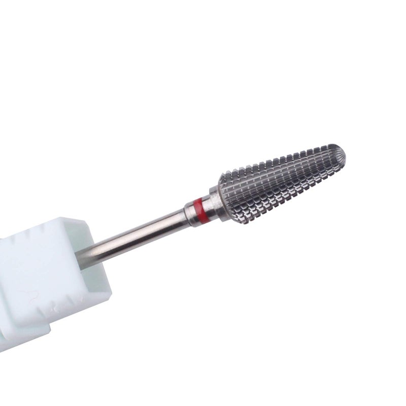 MZCMSL Tornado Carbide Nail Drill Bit Fast Remove Acrylic or Hard GelProfessional 332 Shank efile Bit for Nail DrillSilverMedium