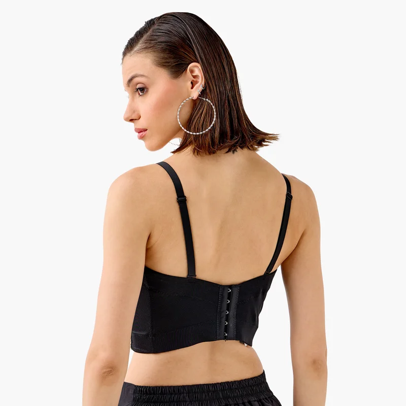 2Xtremz Stud Embellished Strappy Crop Top
