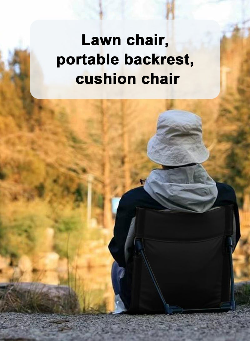 HomarKet Lightweight Compact Adjustable Beach Floor Chair, Portable Foldable Breathable Camping Chair with Back Support, Outdoor Fishing Chair - Image 5