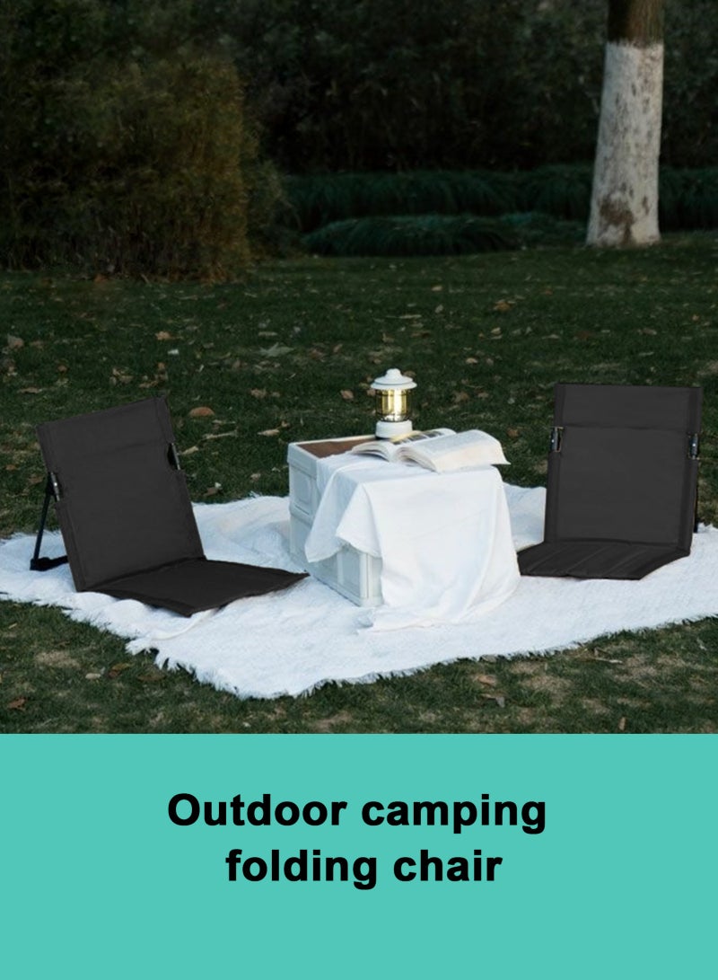 HomarKet Lightweight Compact Adjustable Beach Floor Chair, Portable Foldable Breathable Camping Chair with Back Support, Outdoor Fishing Chair - Image 4