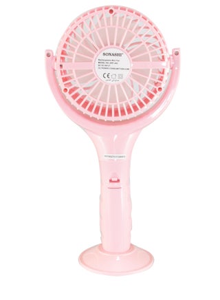 Rechargeable Mini Fan With 3 Speeds | Handheld And Portable Design | Continuous Working Of 4.5 Hours | Featured with 30° Angle Adjust and Charging Indicator | 5V Type-C Charge SRF-404 Pink - view 5