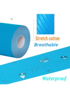 Generic 4 Rolls Waterproof Breathable Kinesiology Tape, Athletic Elastic Kneepad Muscle Pain Relief Knee Taping for Gym Fitness Running Tennis Swimming Football (Black, Skin, Pink, Light Blue)  - Image 2