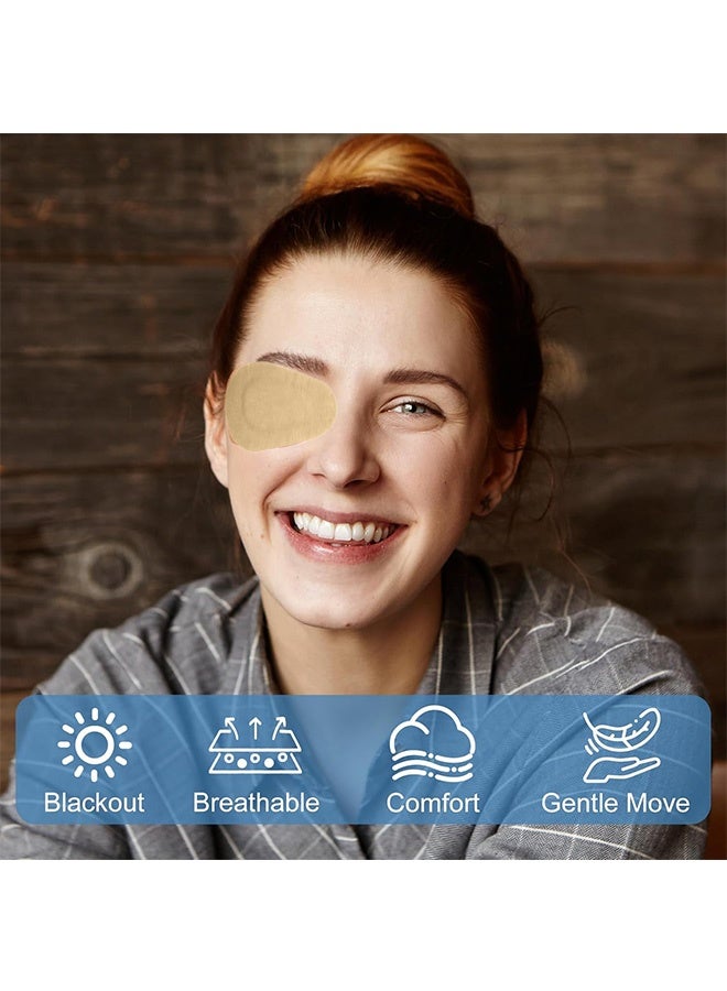 10 قطع من رقعة العين، أغطية عين من القطن غير المنسوج والقابلة للتنفس، مقاس 3.54 بوصة × 2.75 بوصة، مناسبة للنوم وعلاجات التجميل والعناية بالعين - Image 3