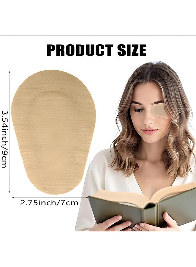 10 قطع من رقعة العين، أغطية عين من القطن غير المنسوج والقابلة للتنفس، مقاس 3.54 بوصة × 2.75 بوصة، مناسبة للنوم وعلاجات التجميل والعناية بالعين - Image 2