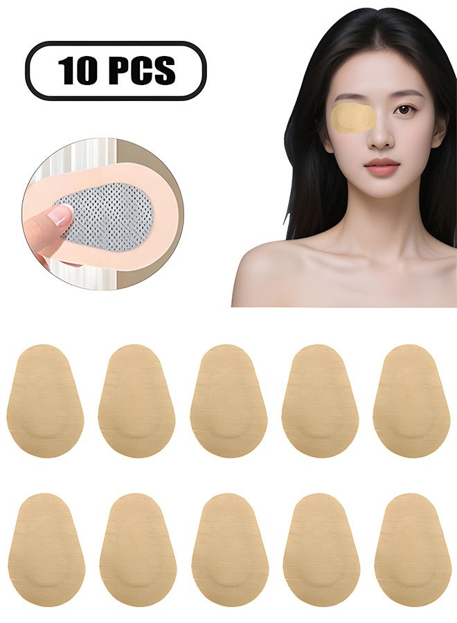 10 قطع من رقعة العين، أغطية عين من القطن غير المنسوج والقابلة للتنفس، مقاس 3.54 بوصة × 2.75 بوصة، مناسبة للنوم وعلاجات التجميل والعناية بالعين - Image 1