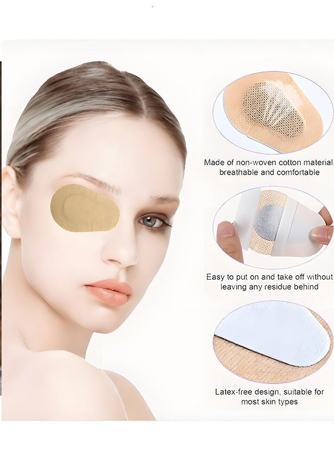 10 قطع من رقعة العين، أغطية عين من القطن غير المنسوج والقابلة للتنفس، مقاس 3.54 بوصة × 2.75 بوصة، مناسبة للنوم وعلاجات التجميل والعناية بالعين - Image 5