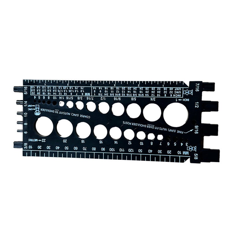Nut Bolt Size Checker Gauge for Metric and Imperial Thread Tester Easy Size Identification Tool Practical Thread Measuring Gauge Identifier - Image 1