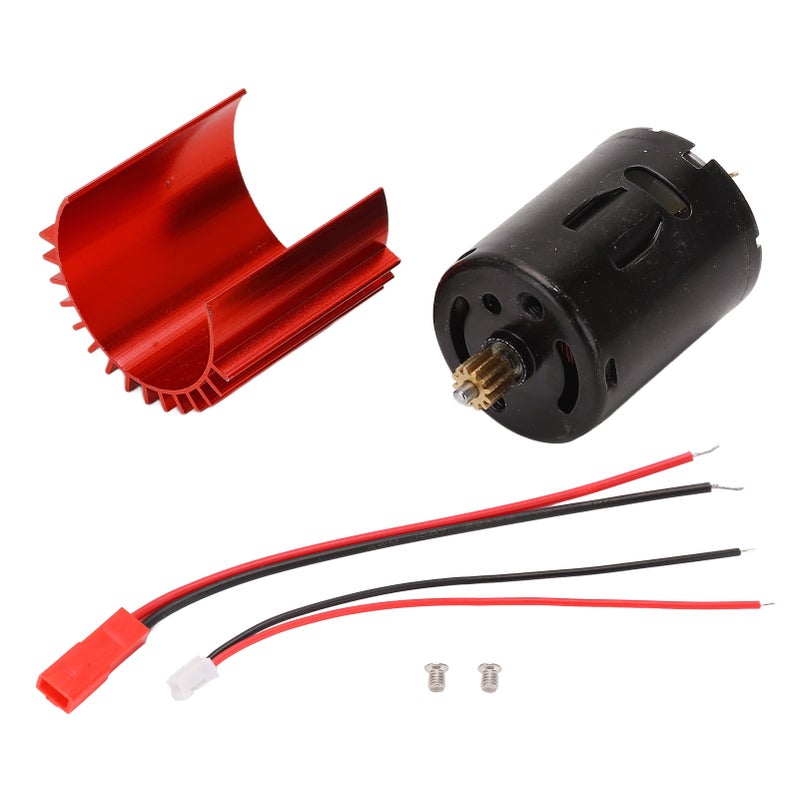 52000 Rpm High Speed Metal 370 Motor Radiator RC Car Upgrade Parts Accessories for WPL D12(Red ) - Image 1