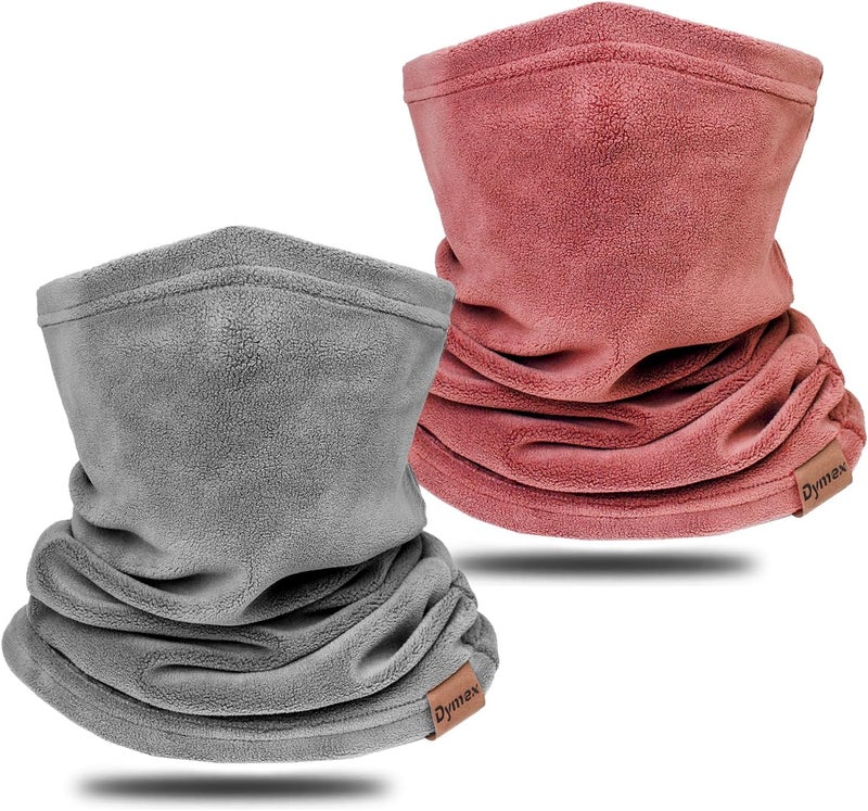 Dymex Neck Warmer Winter Neck Gaiter Face Mask Balaclavas for Women Men, Soft Fleece Face Cover Mask for Skiing Motorcycle-2 Pack - Image 1