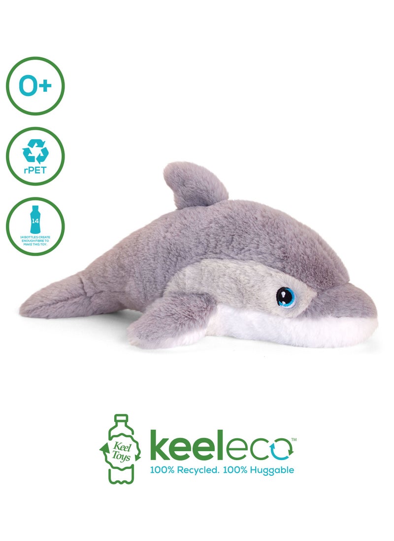 Keel Toys Keeleco Dolphin 25cm | Soft Toy | Plush Toy | Gift for Kids and Adults  - Image 2