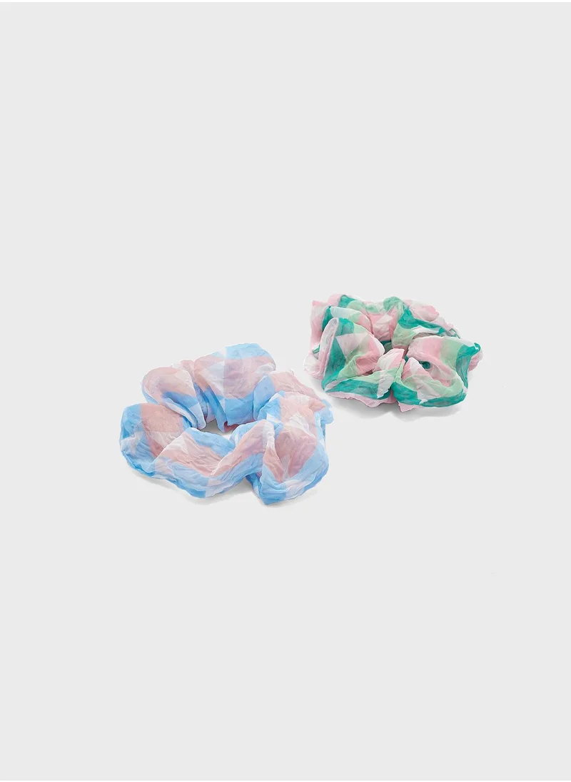 Ginger 2 Pack Mix Hair Scrunchie