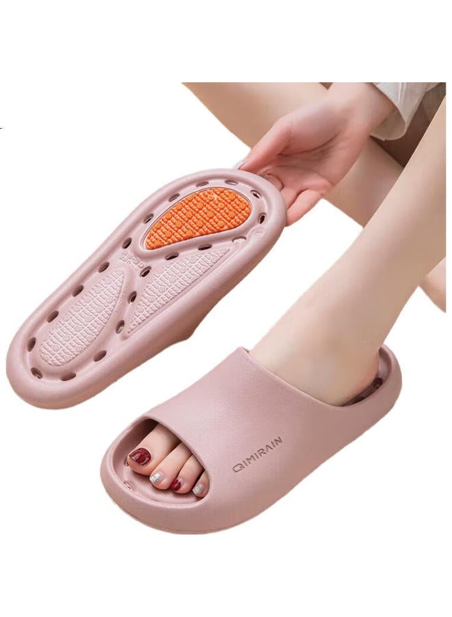 YUZHAOLIN Unisex Anti-Slip Slippers For Indoor Bathroom Shower, Quick-Drying Water Leakage Prevention Slides Yr312 Grey Size 40/41 - Image 3