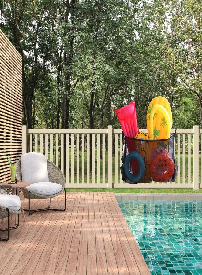 Profully Pool Float Storage Mesh Bag, Pool Float Net Organizer for Pool Inflatable Balls Toys, Floats Ring, Pool Noodles Rafts and Pool Accessories, Black - Image 5