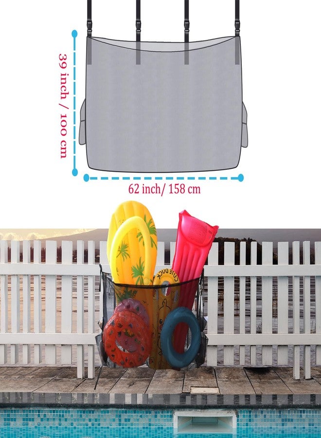 Profully Pool Float Storage Mesh Bag, Pool Float Net Organizer for Pool Inflatable Balls Toys, Floats Ring, Pool Noodles Rafts and Pool Accessories, Black - Image 4