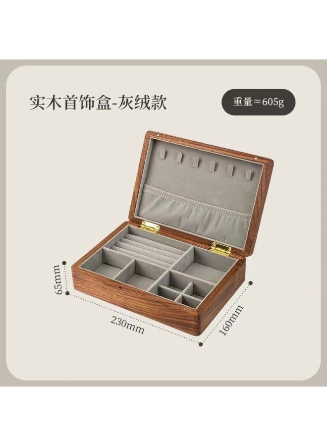 Wooden elry Box High-grade Solid Wood Storage Earrings Necklace Storage Box High-end Exquisite Portable elry Box With Lock