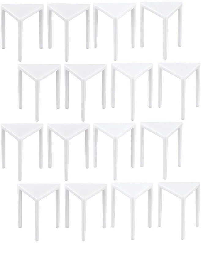 Bakezy 100 Pcs White Plastic Pizza Saver Stand | Triangle Pizza Stool Table for Restaurant, Catering & Delivery Boxes | Pizza Box Tripod Food Separator - Image 1