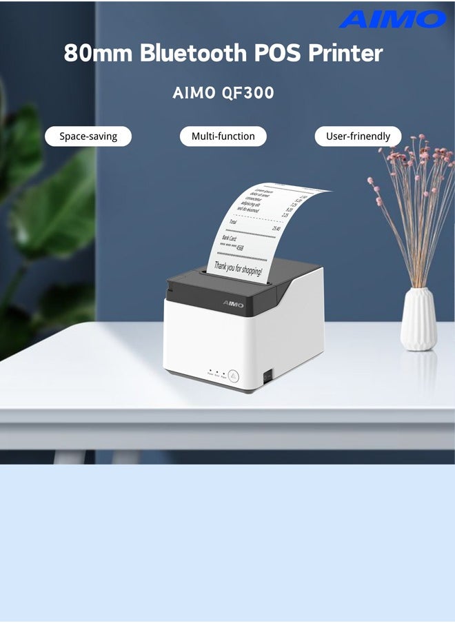 AIMO Aimo POS QF300 80MM Receipt Printer USB/USB+BT/USB+LAN/USB+Serial Ports  - Image 2