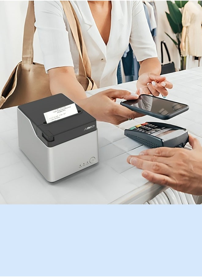 AIMO Aimo POS QF300 80MM Receipt Printer USB/USB+BT/USB+LAN/USB+Serial Ports  - Image 5