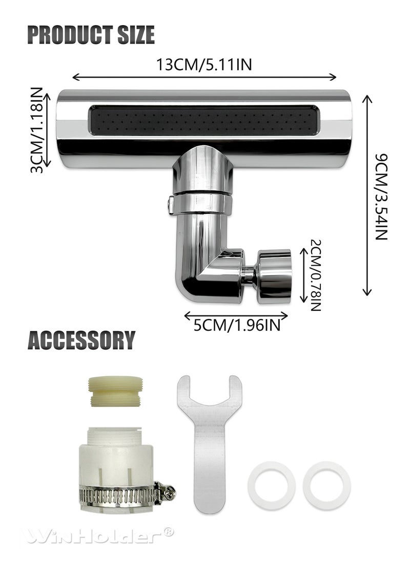WinHolder 3-in-1 Waterfall Kitchen Faucet, 360° Anti-splash Nozzle Touch Kitchen Faucet,  Sprayer Sink Faucet Extender Replacement Accessories for Washbasin with Installation Tool  - Image 5