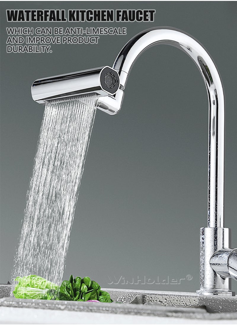 WinHolder 3-in-1 Waterfall Kitchen Faucet, 360° Anti-splash Nozzle Touch Kitchen Faucet,  Sprayer Sink Faucet Extender Replacement Accessories for Washbasin with Installation Tool  - Image 3
