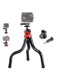 Flexible Tripod Action Camera Stand for Gopro Hero 9 /8/7/6/5/AKASO/SJCAM/YI/DJI Osmo Action/DSLR Canon Nikon Sony Camera 3 in1 Flexible Tripod with Adapter and Long Screw