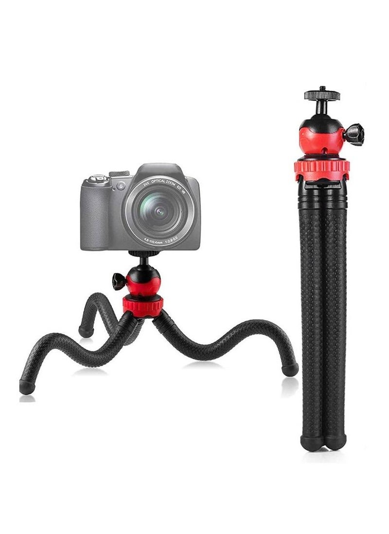 Generic - Flexible Tripod Action Camera Stand for Gopro Hero 9 /8/7/6/5/AKASO/SJCAM/YI/DJI Osmo Action/DSLR Canon Nikon Sony Camera 3 in1 Flexible Tripod with Adapter and Long Screw - Image 1
