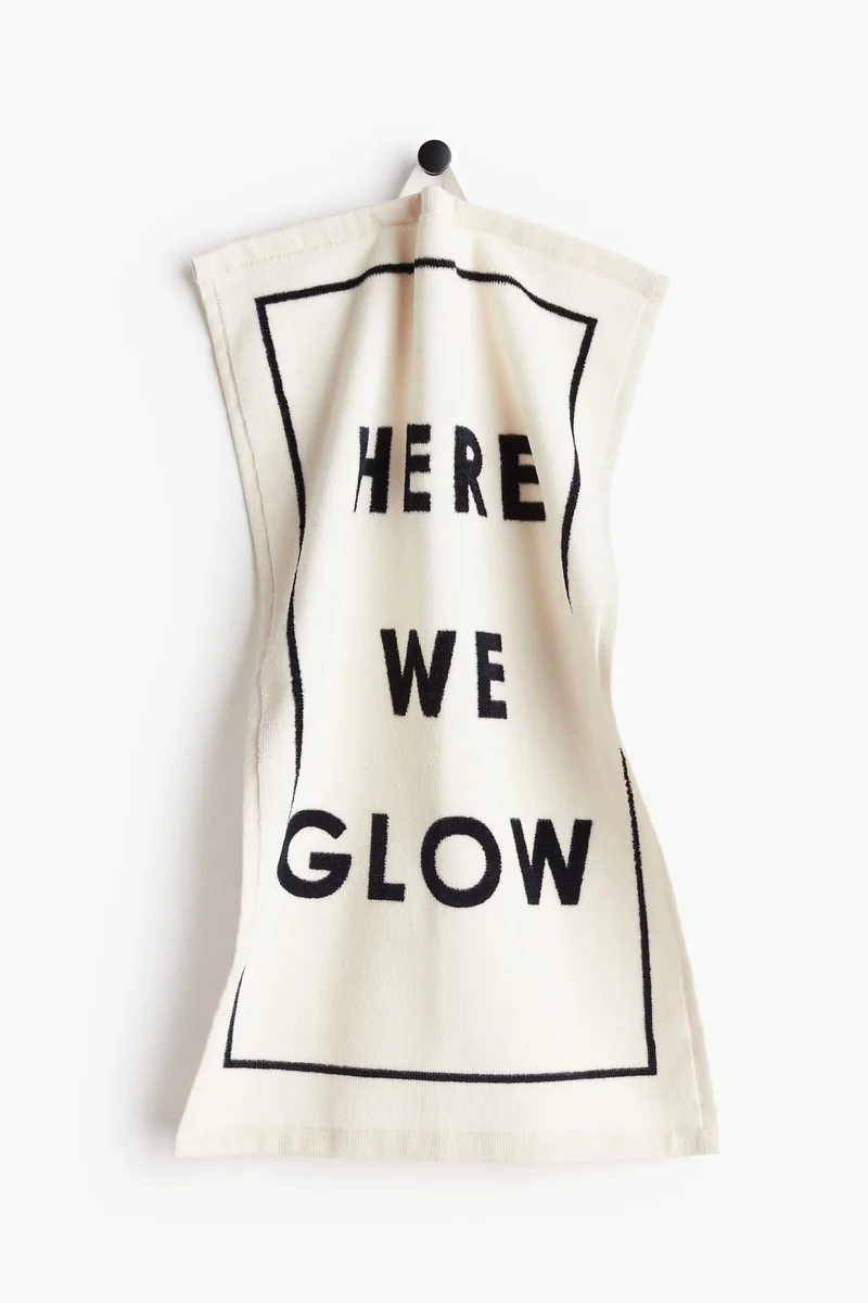 H&M Motif-detail velour guest towel