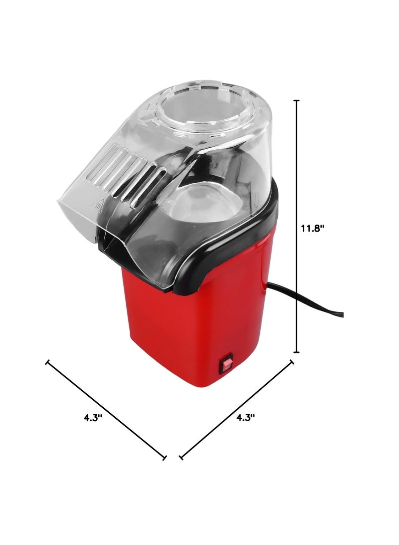 Bukela Hot Air Popcorn Popper, Mini Electric Popcorn Maker with Measuring Cup, No Oil Electric Popcorn Machine, 95% Popping Rate, 3 Min Homemade Popcorn, for Kids Adults, Home, Party - Image 2