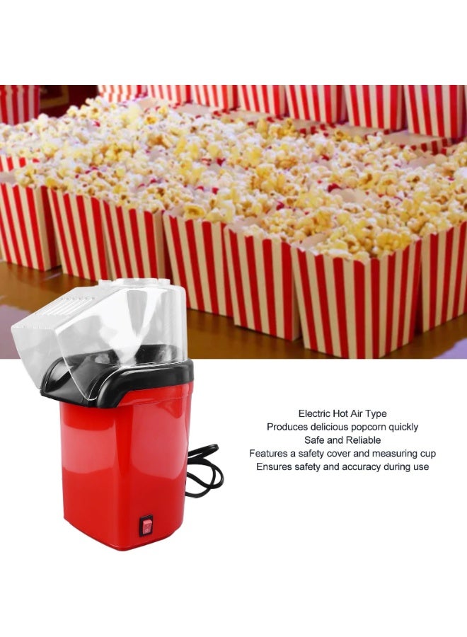 Bukela Hot Air Popcorn Popper, Mini Electric Popcorn Maker with Measuring Cup, No Oil Electric Popcorn Machine, 95% Popping Rate, 3 Min Homemade Popcorn, for Kids Adults, Home, Party - Image 3